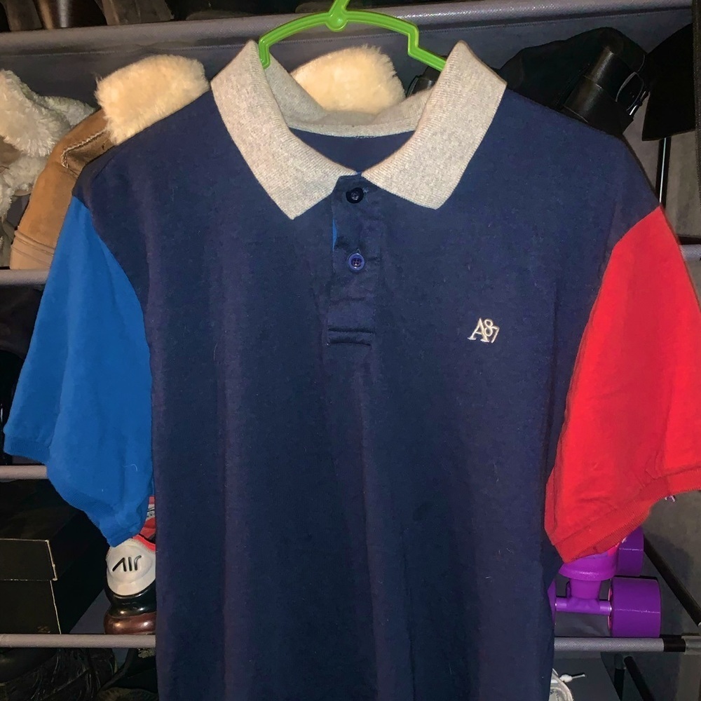 Vintage Aero pastel Colorblock Polo Mens Sz Large
